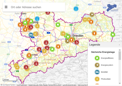 Webkarte "Digitale Karte Sächsische Energietage"
