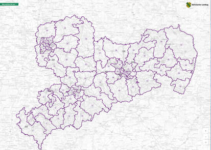 Digitale Karte Wahlkreise Landtagswahl 2024