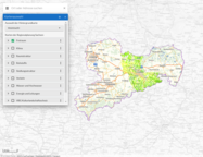 Bildschirmabzug des Kartenviewers Regionalplanung