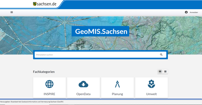 Startbildschirm GeoMIS.Sachsen