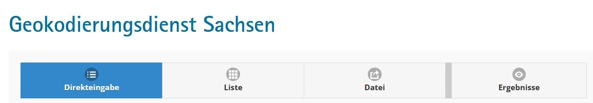 Startseite Geokodierungsdienst Sachsen