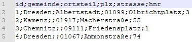 Musterdatei CSV