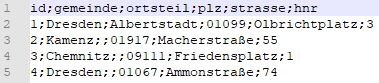 Musterdatei CSV