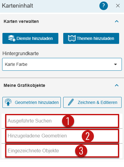 Beispielausschnitt Geometrien verwalten