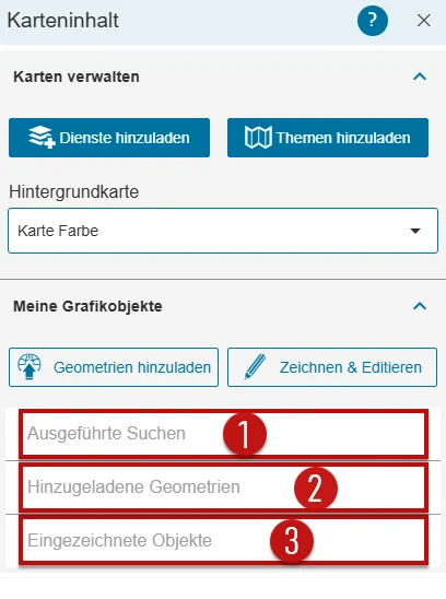 Beispielausschnitt Geometrien verwalten
