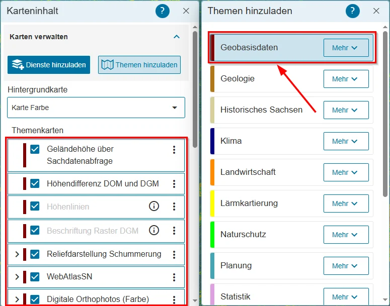 Beispielbild Alle Themen hinzuladen