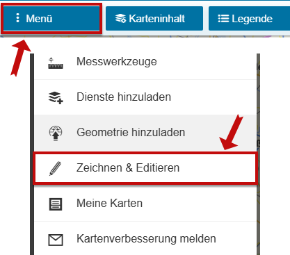 Beispielausschnitt Zeichnen und Editieren Werkzeug