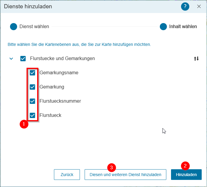 Hilfe - Dienste hinzuladen