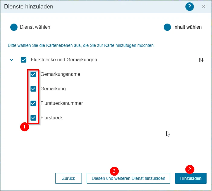 Hilfe - Dienste hinzuladen