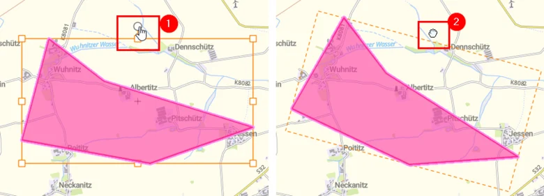 Hilfe Zeichenwerkzeuge - Objekte drehen