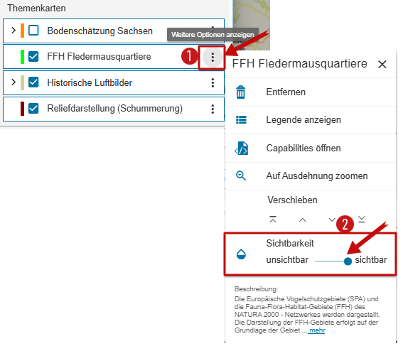 Beispielausschnitt Karte Transparenz ändern