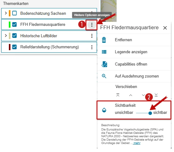 Beispielausschnitt Karte Transparenz ändern