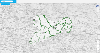 Kartenviewer-Anwendung
Radwege im Freistaat Sachsen