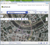 Bild: Beispiel: Einzeichnen eines Spazierweges durch die Dresdener Altstadt in eine Geoportal-Karte